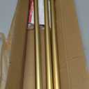 Curtain Rods for windows 32-48 inch, 5/8 inch Decorative Gold Splicing Heavy Duty Metal Curtain Rod set with Brackets