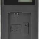 2 x Battery Charger, Camera Battery Charger Plastic Camera Charger with LCD Display for Camera