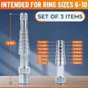 Ring Stretcher Tool Kit for Ring Sizes 6-10 Ring Expander for Gold, Silver & Soft Metals | Durable & Portable with Mandrel and Expander Rod | Easy-to-Use Sizing Tool for Jewelry at Home or Pro Use