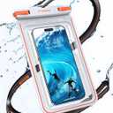 TORRAS IPX8 Waterproof Phone Pouch Floating, Underwater Screen Touchable, Water Proof Case with Lanyard for iPhone 17 Pro Max 16 S25, Cellphone Dry Bag Cruise Essentials 7.0 inch, White