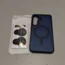 for Samsung Galaxy S25+ Plus Case, Matte Magnetic Phone Case with 1 Screen Protector, Support for Magsafe, Translucent Frosted Shockproof Protective Cover for Samsung Galaxy S25+ Plus, Navy Blue