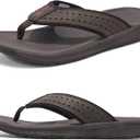 Flip Flop Thong Athletic Summer Sport Sandals with Arch Support Outdoor Summer Beach (7, Brown)