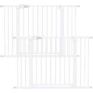 Babelio Baby Gate, 29-48 Inch Auto Close Pet Gate PressGuard P7, Easy Install Pressure-Mounted Safety Gate, Extra Wide Pet Gate for Stairs and Doorways, 2 Pack White