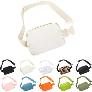 Waist Belt Bag Fashion Fanny Women and Men Gift Waist Pack With Adjustable Strap For Travel Running Hiking Walking Off White