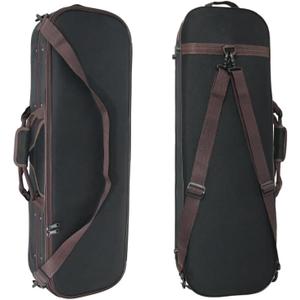 4/4 Full Size Violin Case,Lightweight Portable Travel Carrying Bag,with Plush Lining,Shoulder Straps,Anti-Scratch,Professional Oblong Shape,for Violin(BLACK)