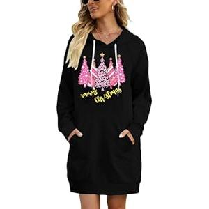 MYHALF Christmas Sweatshirt Women Xmas Tree Hoodies Funny Christmas Long Sleeve Dress Shirt Holiday Sweater Tops with Pockets (Small, Black)