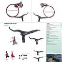 Zoom HB875 Hydraulic Disc Brakes Set, Black, Mountain Bike Right Rear 1450mm, Suitable for Mountain Bikes and Fat Bikes