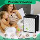 2 Pack 47001 HEPA/Carbon Combo Replacement Filters Compatible with NUWAVE OxyPure Model 47001 47002 47003 47004 47005 and 47006 Air Purifiers