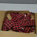 CCINEE 6 PCS Red Buffalo Plaid PVC Christmas Wreath Bows, 8.3"11.2" Xmas Plastic Bows Decorations Christmas Tree Ornaments for Home Party Indoor Outdoor Decoration Gift (Red and Black)