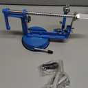 Apple Peeler Corer, Long lasting Chrome Cast Iron Apple Peeler Slicer Corer with Stainless Steel Blades and Powerful Suction Base for Apples and Potato(Blue)