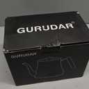 68OZ/2000ML Stainless Steel Teapot with Removable Infuser, Stovetop Safe Tea Maker Water Kettle for Loose Leaf & Tea Bags, Silver (Side handle)