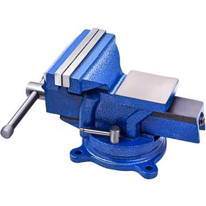 findmall 5" Bench Vise with Anvil 360 Swivel Locking Base Table Top Clamp Heavy Duty Vice Swivel Base Bench