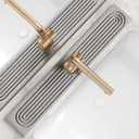 Stone Kitchen Sink Faucet Mat, Premium Upgraded Diatomite Drying Stone Mat & Sink Protector Splash Guard - Prevent Moisture Drying Stone Tray for Kitchen Counter (23.6" x 3.9", Dishwasher Safe)