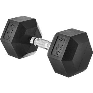 Rubber Hex Dumbbell Hand Weight 40LB, 1 Piece