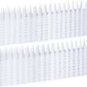 Bird Spikes, 22FT Outdoor Bird Deterrent Spikes Device for Birds Pigeon Woodpecker Squirrel Raccoon Cat, Plastic Bird Deterrent for Outside, Patio, Roof, Sill, Fascia (Clear, 20Pcs)