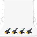 EMART 10x12 ft White Backdrop for Photography, Large Party Photo Background Curtain Drapes, Washable Polyester Fabric Back Drop Screen Sheet for Birthday Video Studio Portrait Photoshoot