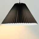 Pleated Black Lamp Shade for Arc/Arched Table Lamp/Floor Lamps Replacement spider lampshade-black 5.9"Top X 16.5"Bottom X 11"High, 16.5in