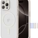 Compatible with iPhone 16 Pro Max Case 6.9" [Compatible with Mag-Safe][Camera Control Button] Magnetic Matte Translucent Phone Case for iPhone 16 Pro Max,White