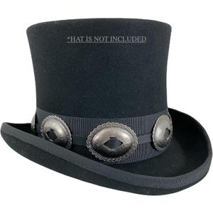 Concho Hat Band Genuine Leather