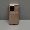 SSLOTSCASE for iPhone 16 Pro Wallet Case with Kickstand & Camera Cover & Card Holder (4 Cards), Drop Protection Heavy Duty Shockproof Hard Phone Case Cover for iPhone 16 Pro 6.3'' 2024, Rose Gold