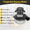 116472-13/116472-00 Vacuum Motor Replacement 2-Stage 5.7" 112 CFM High Power, Quiet and Efficient Operation, Easy to Install for Central Vacuums, Boat Lifts, Industrial Cleaning, Bathing Systems