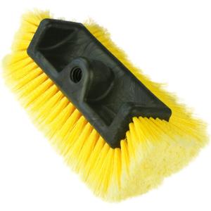 GIANT BEAR 10" Flow-Thru Penta-Level Car Wash Brush Head with Soft Yellow Bristles, Not Hurt Paint Scratch Free Cleaner Tool for Car Rv Truck SUV Deck Home Cleaning.