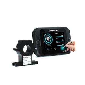 ECO-WORTHY Battery Monitor with Hall Sensor Touchable Display, 9-80V 300A with Alarm, for Li-ion/LiFePO4/AGM/Gel Battery in Golf Cart/RV/Solar System