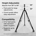 Camco Eaz-Lift Camper & RV Gooseneck Stabilizer Tripod Jack - Reduces Movement on 5th Wheel Trailers - Features Adjustable Height from 30 to 44 - 7,500lb Max Load Capacity (48850)