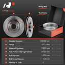 A-Premium 11.81 inch(300 mm) Front Vented Disc Brake Rotors + Ceramic Pads Kit Compatible with Select Hyundai and Kia Models - Optima 2011-2016, Sonata 2011-2015, 6-PC Set