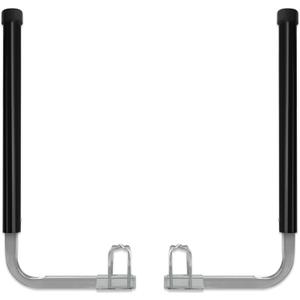 JY PERFORMANCE Boat Trailer Guide-ons, 40"/48" Adjustable, Rustproof Electro-Galvanized Steel Trailer Guide ons, Trailer Guides with White PVC Pipes, for Ski Boat, Fishing Boat, Sailboat Trailer 2PCS (Black)