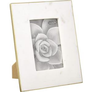 Mud Pie 4" X 6" Marble & Gold Frame