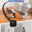 Power Strip Tower, kakyanill Surge Protector Tower 10 AC Outlets 8 USB (4 USB C), 6 Ft Retractable Extension Cord, Charging Station for Office Dorm Room, Black