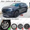 18 Inch Hubcap Wheel Covers Compatible with 2019-2022 Chevy Blazer L & LT, Matte Black ABS Rim Protectors (Set of 4), Snap-On Replacement Wheel Skins, Durable Tire Hub Caps