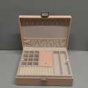 ATAIMEISEN Jewelry Organizer Box Travel Jewelry Box Storage Organizer Case Earring Ring Necklace Box Large Travel Jewelry Case/PINK