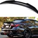 Rear Spoiler Compatible with 2014-2024 Infiniti Q50, PSM Style Duckbill Fits for 14-24 4 Door Sedan, Trunk Exterior High Kick Spoiler Wing Lip Glossy Black
