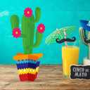 Zonon 12 Pcs Cinco De Mayo Cactus Party Decorations Mexican Fiesta Honeycomb Table Centerpieces Mexico Garland Cutouts Decor for Fiesta Baby Shower Favor Cactus Theme Classroom Birthday Party Supplies
