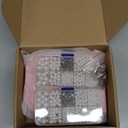 Pearl Setting Machine Hand Press Tools 2 Boxes White No Holes Pearl Beads with Rivet Studs Screw Heads L Hexagon Wrench for Decorating Clothes Hat Trousers Dresses Bag Hair Band DIY Crafts (Pink)