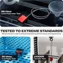 Cable Lock with 3 Keys | L 6.56ft(2m),D 1/6in(4mm) Adjustable Steel Cable Padlock | Aluminum Locks for Bikes, Gate, Lockers & Outdoor Gear | Weatherproof & Red