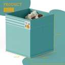 homyfort Cube Storage Organizer Bins, 12x12 Inch Fabric Bins for Cube Storage, Foldable Cloth Baskets Box with Handles for Organizing Clothes, Toys in Pantry, Closet Shelf, Nursery, Kids Room (Green)