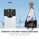 Henkelion Large Soft Sided Cat and Pet Carrier for Cats and Puppies up to 25Lbs - Collapsible, Waterproof Travel Carrier - Black, 20.0"L x 13.0"W x 13.0"H