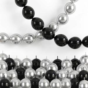 Black and Silver Linking Balloons, 100PCS 6 Inch Small Metal Silver Link Balloons for Making Balloon Wall Heart Arch, Quick Linked Balloon for Wedding Birthday Baby Shower Graduation Party Decorations