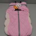 Lelepet Dog Coat Warm Dog Winter Coat Waterproof Dogs Jacket with Harness Built in Reflective Pet Fleece Vest Zip-Up Cold Weather Coats for Large Dogs Turtleneck & Windproof Coats Boston Terrier Pink