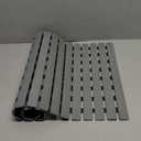 BEMISO Shower Mat Non Slip Bathtub Mat with Suction Cups and Drain Holes 27.5 x15.7 Inch Bath Mat for Tub & Shower. Easy Dry, Easy to Cut, Eco-Friendly (Gray)