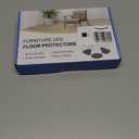 Ansible 24 Pcs Chair Leg Floor Protectors Square, Silicone Felt Furniture Leg Pads Caps Covers for Hardwood Floors (Fit:1-1/16" to 1-5/8") (Clear)