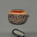 AIRSPO Case for Beats Studio Buds/Beats Studio Buds Plus Case Cover 2021/2023 Silicone Floral Printed Protective Beats Studio Buds Earbuds Headphones Case Cover Skin with Keychain (Khaki/Leopard)