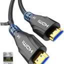 Cratree HDMI Cable 15FT Long - Certified 8K Ultra High Speed HDMI Cable,48Gbps Braided HDMI Cord,8K 60hz,4K 120hz,eARC,HDCP 2.2&2.3 - Compatible for HDTV/PS5