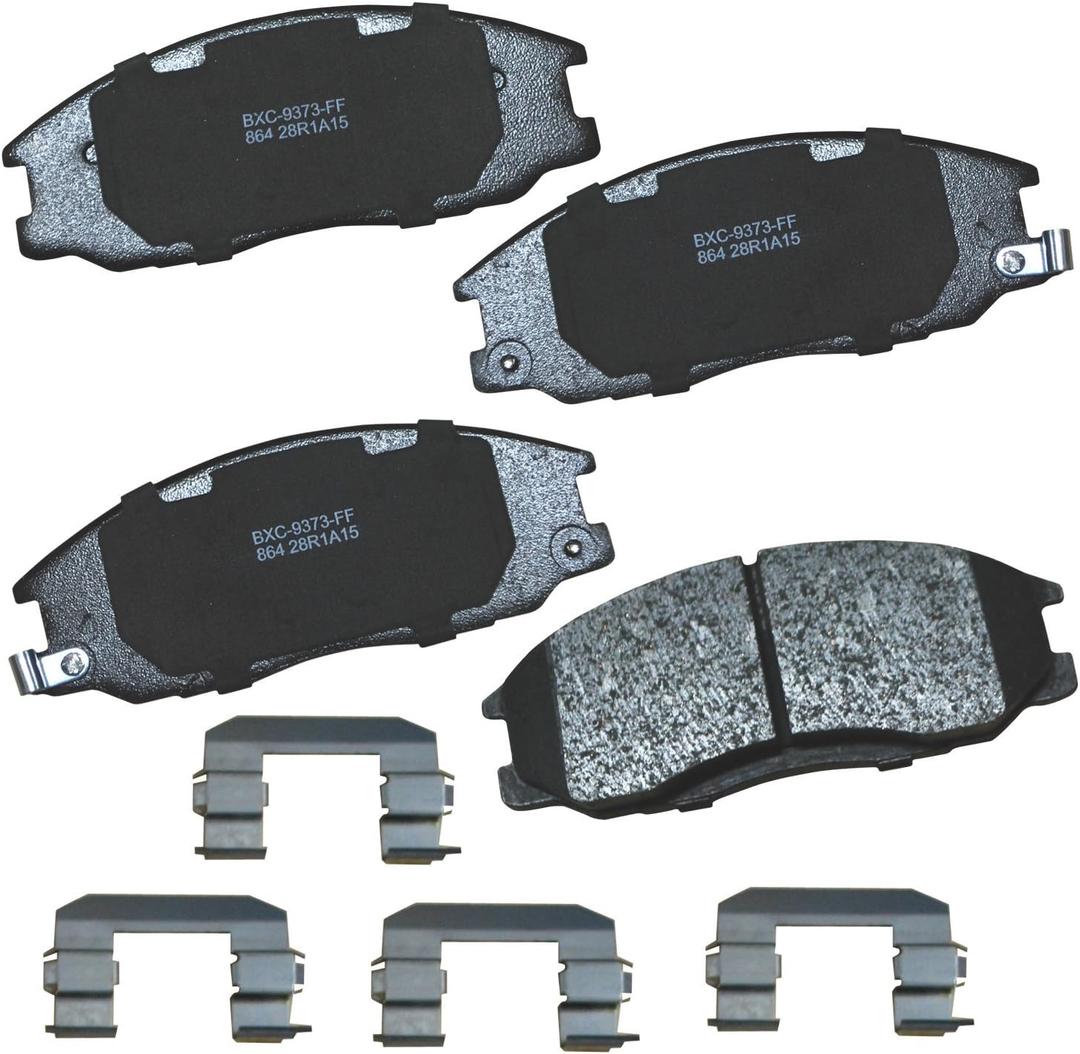 Bendix Premium SBC864 Ceramic Front Brake Pads for Hyundai Santa Fe 2006-2001, XG300 2001, XG350 2003-2002, Kia Sedona 2004-2002