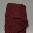 Alynsehom Macrame Table Runner Burgundy Boho Table Runners with Tassels Hand Woven Cotton Table Runner Rustic Farmhouse Table Runners for Bohemian Kitchen Dining Table(12x95in)