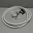 Flexible bendable ceiling curtain track, curved rod with silent roller bracket, room divider, RV ceiling track (White, 3 Meters (9.84 FT)