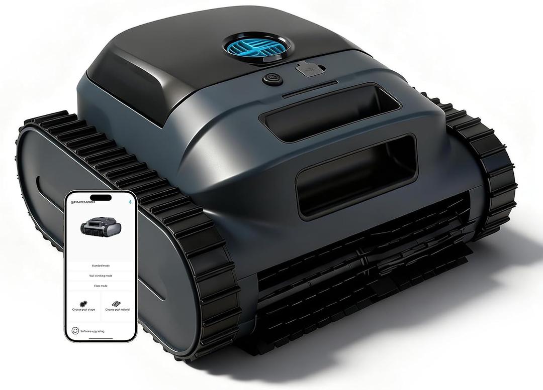 Cordless Robotic Pool Vacuum Cleaner, Blue
90-Min Runtime, for Above Ground/Inground Pools up to1614 sq. ft, APP Support